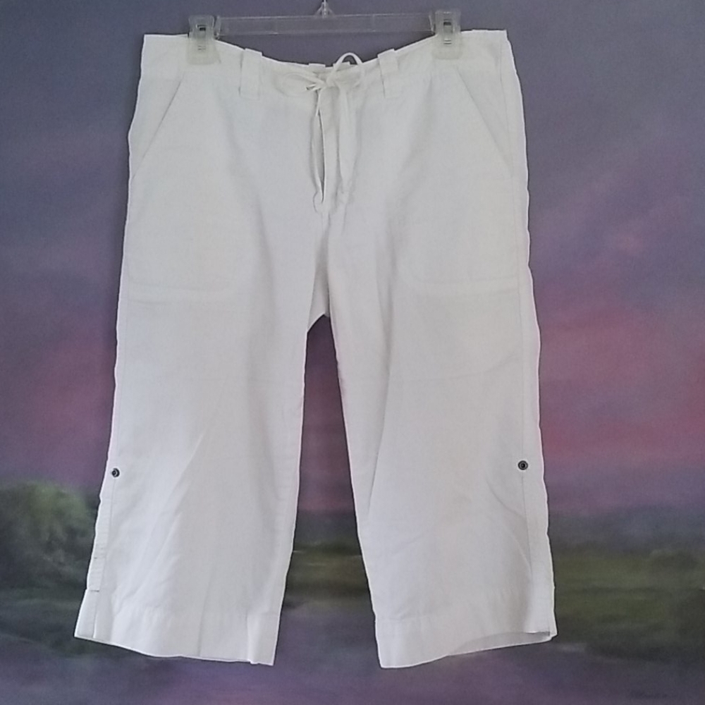 💐Summer White Capri Pants